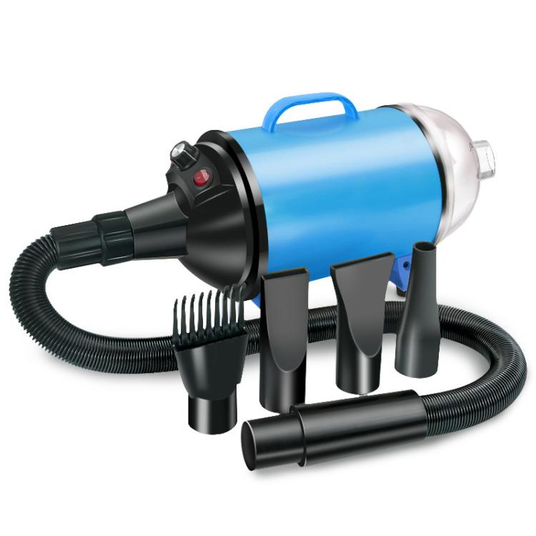2100W Dog Dryer Stepless Speed Pet Hair Blaster With Vacuum Cleaner 220V UK Plug(Black Blue) - free shipping - PMC TechLife - Order now!