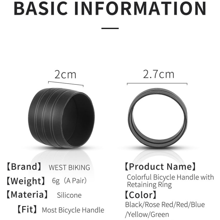 WEST BIKING 2pairs Road Bike Handlebar With Retaining Ring Brake Cable Protector(Red) - Decorative Accessories by WEST BIKING | Online Shopping South Africa | PMC TechLife | Buy Now Pay Later Mobicred