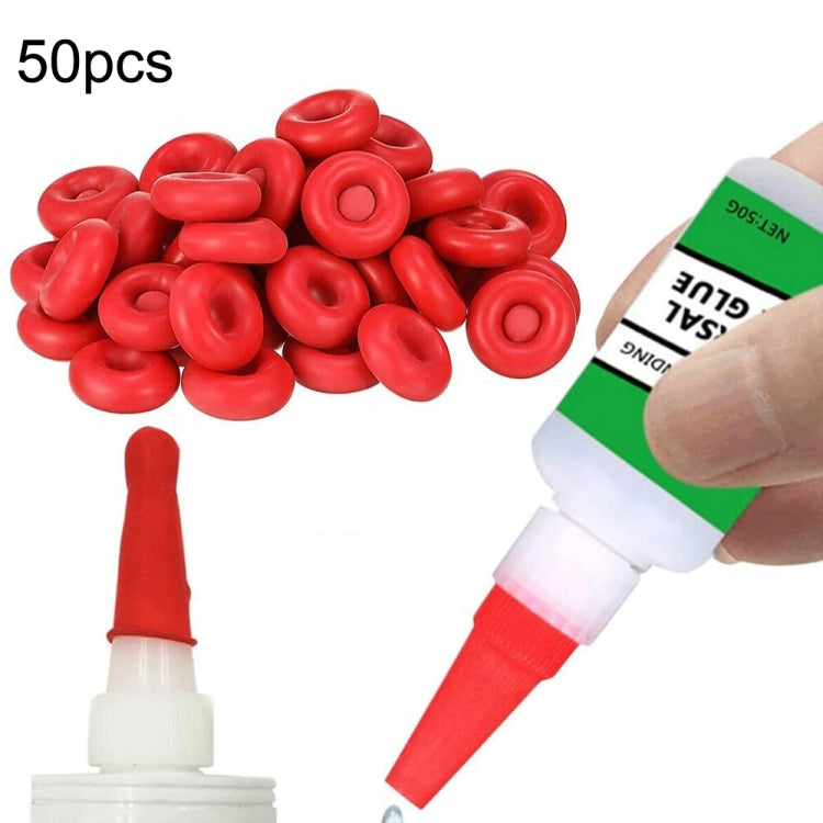 50pcs Glass Glue Nozzle Sealing Cap Leak-proof Sleeve Glass Glue Nozzle Protective Sleeve - Others by PMc TechLife | Online Shopping South Africa | PMc TechLife | Buy Now Pay Later Mobicred