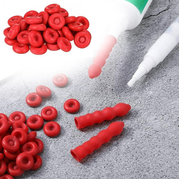 50pcs Glass Glue Nozzle Sealing Cap Leak-proof Sleeve Glass Glue Nozzle Protective Sleeve - Others by PMc TechLife | Online Shopping South Africa | PMc TechLife | Buy Now Pay Later Mobicred