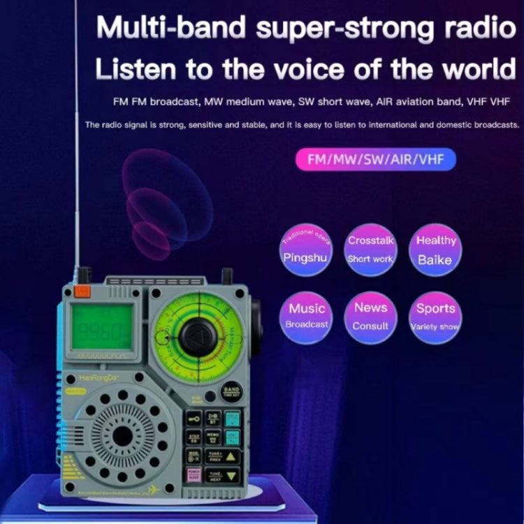HanRongda HRD-A320 High Performance Multi-band Bluetooth Card Flashlight Lighting SOS Alert Radio - free shipping - PMC Jewellery - Order now!