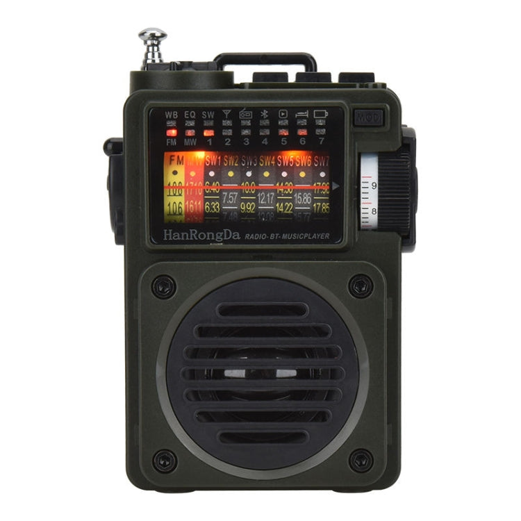 HanRongda HRD-700 Full Band Bluetooth MP3 Play Radio Station Memory Mechanical Tuning Radio(Green) - free shipping - PMC TechLife - Order now!