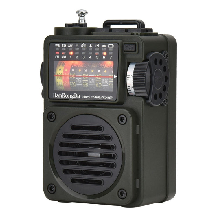 HanRongda HRD-700 Full Band Bluetooth MP3 Play Radio Station Memory Mechanical Tuning Radio(Green) - free shipping - PMC TechLife - Order now!
