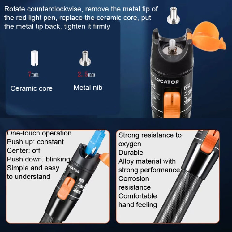 10MW Fiber Red Light Test Pen Red Light Sources Through Optical Pen Optical Fiber Detection - free shipping - PMC TechLife - Order now!