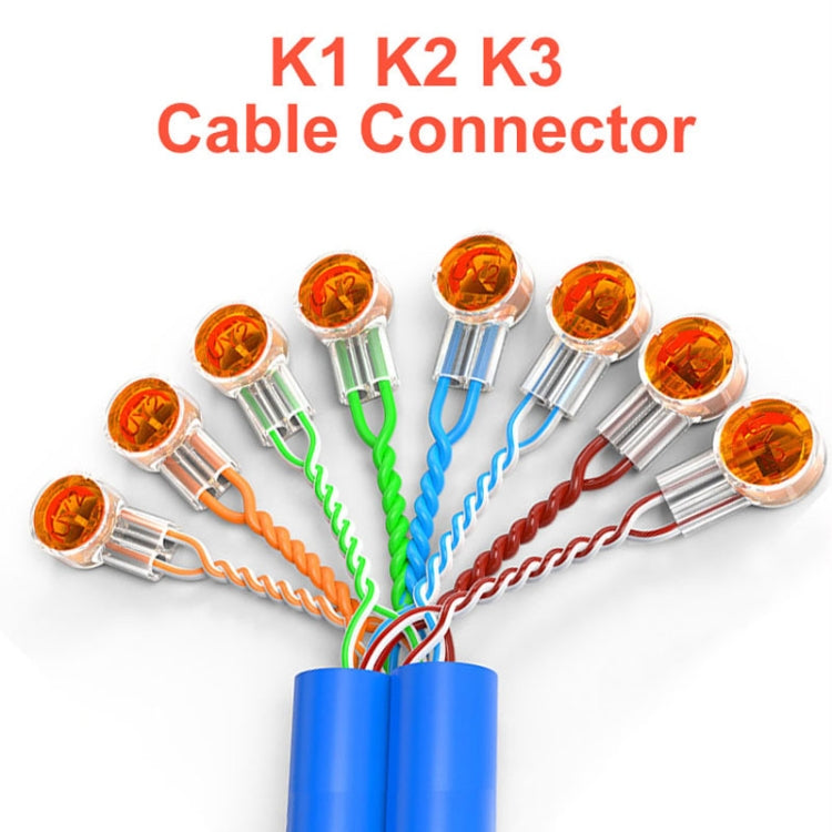 K2 100pcs /Pack Network Cable Telephone Line Connector Moisture-Proof Waterproof Wiring Terminals - Lan Cable and Tools by PMC TechLife | Online Shopping South Africa | PMC TechLife