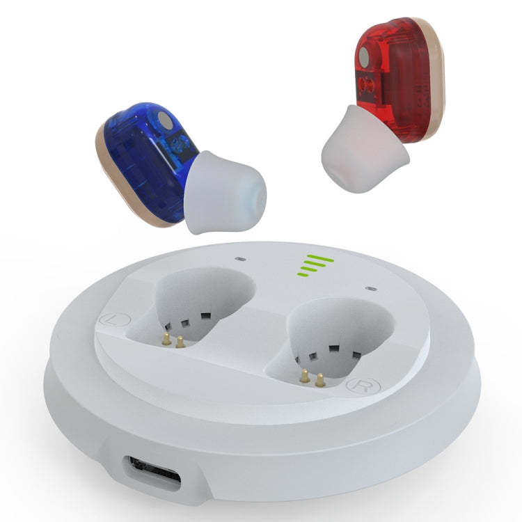 USB Charging Mini In-Ear Elderly Hearing Aid Stealth Sound Amplifier(Red and Blue) - Hearing Aids by PMC TechLife | Online Shopping South Africa | PMC TechLife