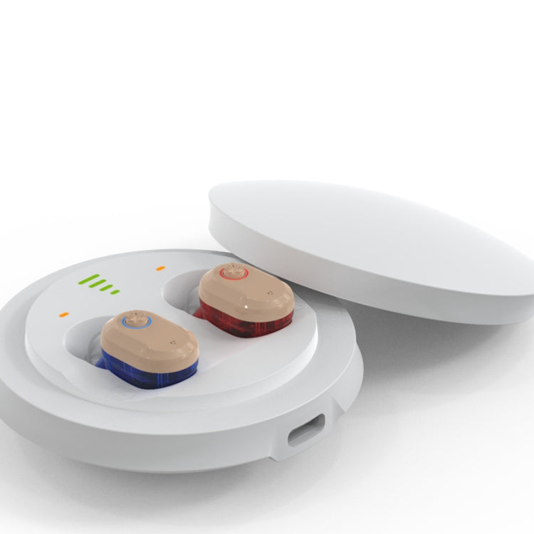 USB Charging Mini In-Ear Elderly Hearing Aid Stealth Sound Amplifier(Red and Blue) - Hearing Aids by PMC TechLife | Online Shopping South Africa | PMC TechLife