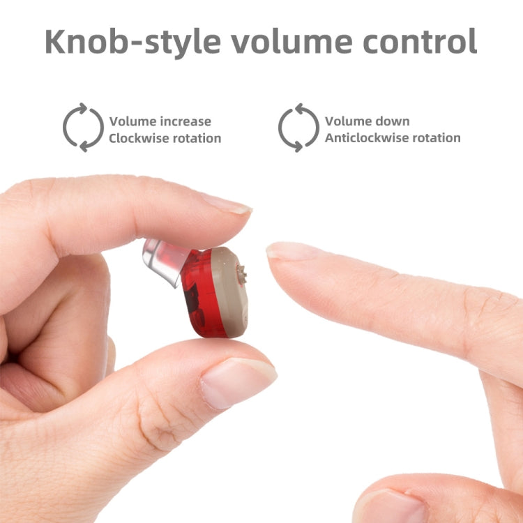 USB Charging Mini In-Ear Elderly Hearing Aid Stealth Sound Amplifier(Red and Blue) - Hearing Aids by PMC TechLife | Online Shopping South Africa | PMC TechLife