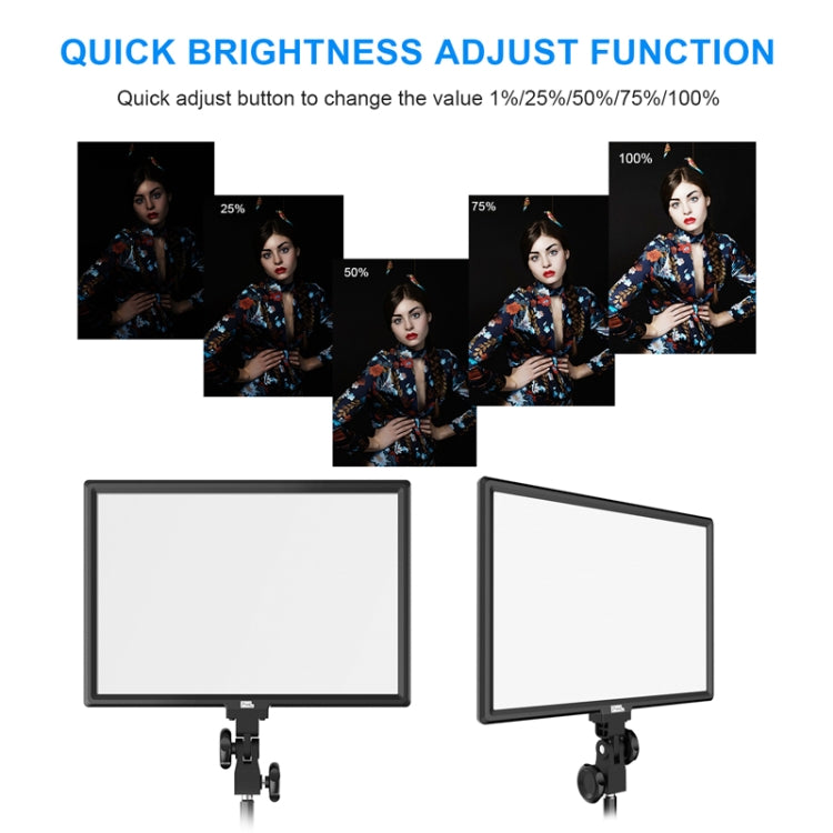 Pixel P50 Dual Color Temperature Flat Panel Fill Light 45W Soft Outdoor Shooting Fill Light For Straight Photography(Lamp+EU Plug Adapter) - free shipping - PMC TechLife - Order now!