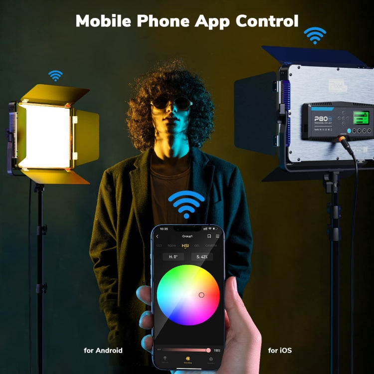 Pixel P80 60W 2600-10000K 542 LEDs Photography Fill Light Support Mobile APP Remote Control,UK Plug - free shipping - PMC TechLife - Order now!