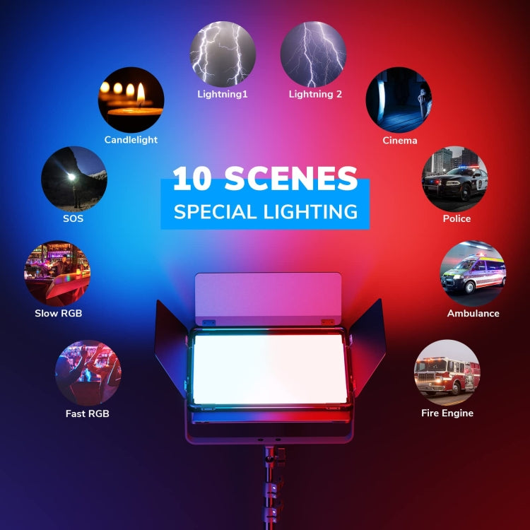 Pixel P80 60W 2600-10000K 542 LEDs Photography Fill Light Support Mobile APP Remote Control,US Plug - free shipping - PMC TechLife - Order now!