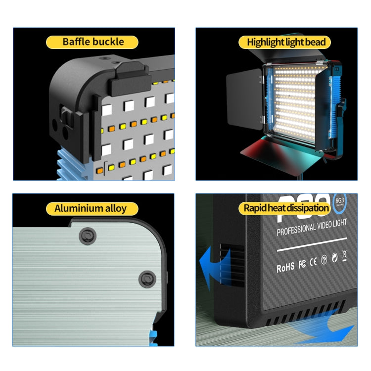 Pixel P80 60W 2600-10000K 542 LEDs Photography Fill Light Support Mobile APP Remote Control,US Plug - free shipping - PMC TechLife - Order now!