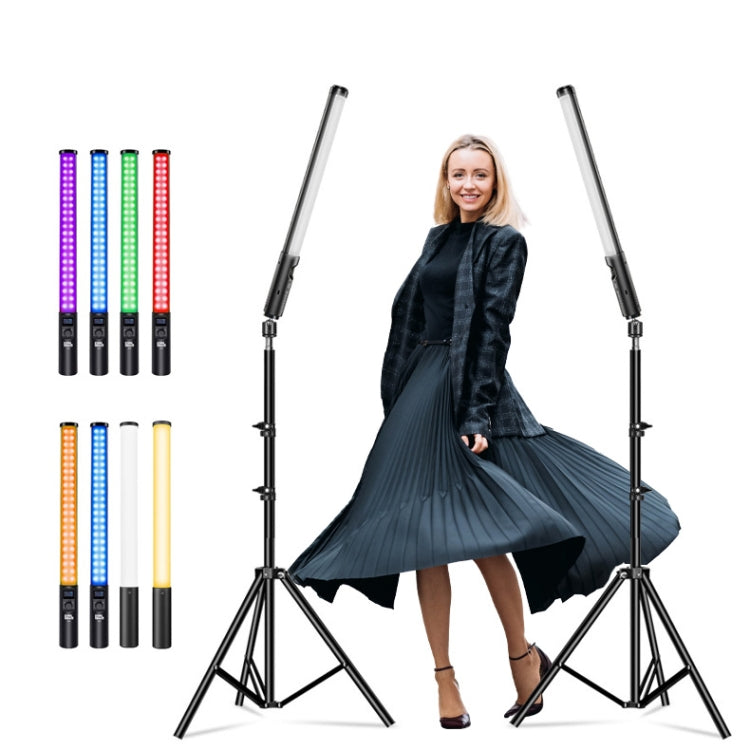 Pixel S24 RGB Fill Light Rod Handheld Portable Color Icelet Outdoor Videos Live Broadcast Studio Camera Stick Lamp(Standard Set+US Plug Adapter) - free shipping - PMC TechLife - Order now!