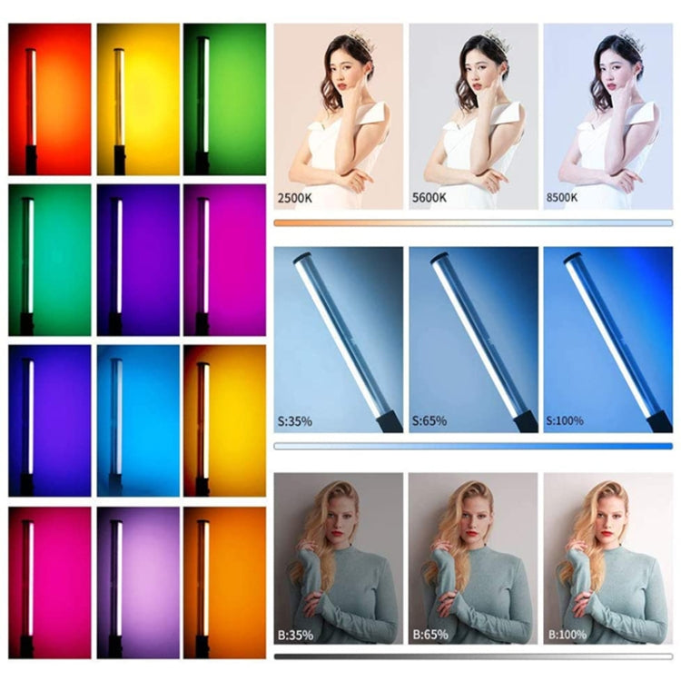 Pixel S24 RGB Fill Light Rod Handheld Portable Color Icelet Outdoor Videos Live Broadcast Studio Camera Stick Lamp(Standard Set+US Plug Adapter) - free shipping - PMC TechLife - Order now!