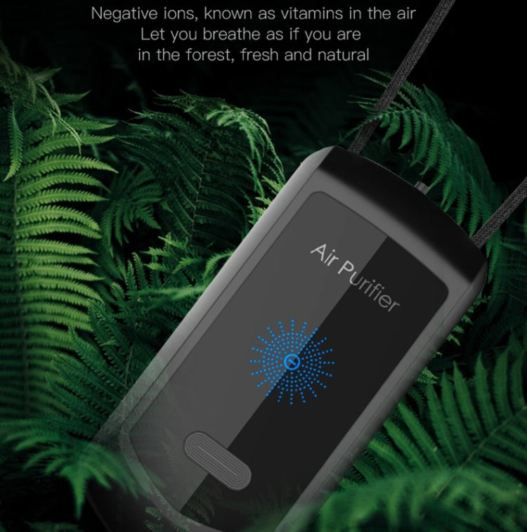 120 Million Negative Ion Air Purifier Mini Hanging Neck Purifier(Black) - free shipping - PMC TechLife - Order now!
