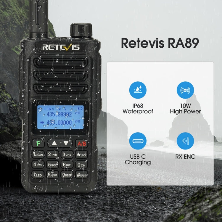 RETEVIS RA89 UV Dual-segment IP68 Waterproof Dual-guard Dual-standby Walkie Talkie(US Frequency 144-148/420-450MHz) - free shipping - PMC TechLife - Order now!