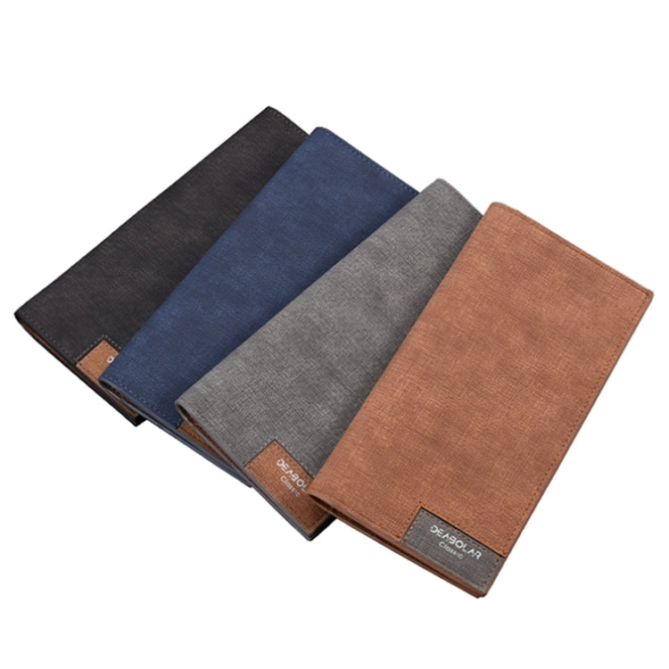 DEABOLAR Large Capacity Men Long Wallet Ultra-thin Paneled Soft Wallet(Light Gray) - Wallets by DEABOLAR | Online Shopping South Africa | PMC TechLife