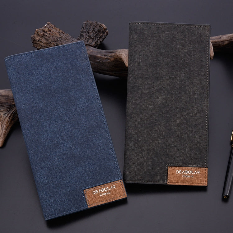 DEABOLAR Large Capacity Men Long Wallet Ultra-thin Paneled Soft Wallet(Light Gray) - Wallets by DEABOLAR | Online Shopping South Africa | PMC TechLife