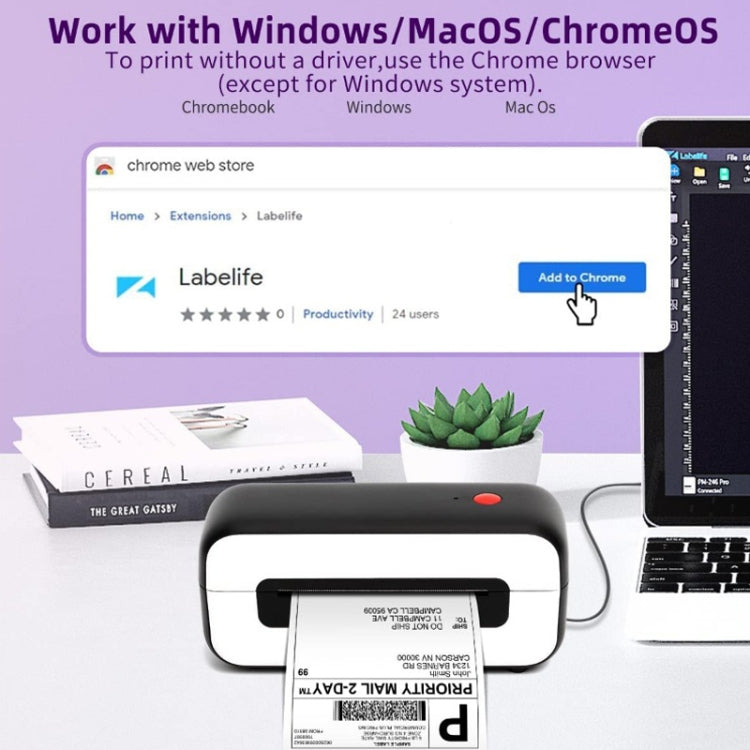 Phomemo PM246S Address Label Printer Thermal Paper Express E-Manifest Printer, Size: US(Black) - free shipping - PMC TechLife - Order now!