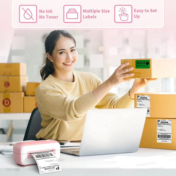 Phomemo PM246S Address Label Printer Thermal Paper Express E-Manifest Printer, Size: EU(Purple) - Receipt Printers by Phomemo | Online Shopping South Africa | PMC TechLife | Buy Now Pay Later Mobicred