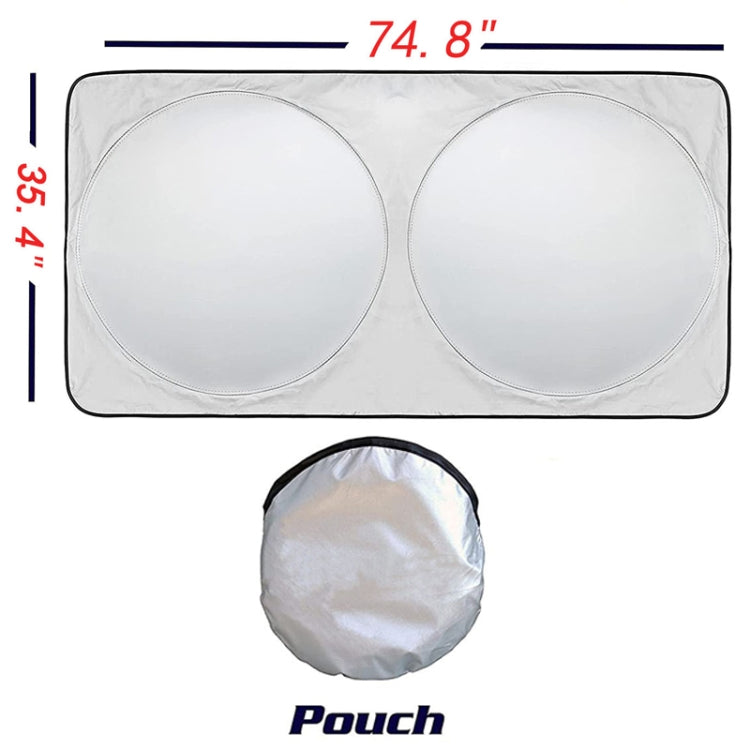 190x90cm Car Double Circle Sun Visor Heat Insulation Sun Protection Sun Block - free shipping - PMC TechLife - Order now!
