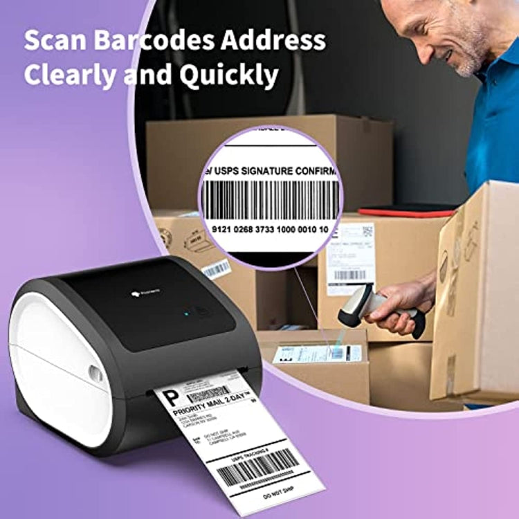 Phomemo D520-BT Bluetooth Thermal Shipping Label Printer Wireless Desktop Printer For Barcode Address Labels, Size: EU(Black White) - free shipping - PMC TechLife - Order now!