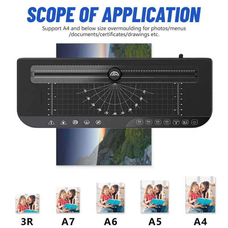 FN338 A4/A5/A6 Photo Laminator With 4 Levels Of Thickness Optional Preheating Alarm(US Plug) - Photo Film Covering Machine by PMC TechLife | Online Shopping South Africa | PMC TechLife | Buy Now Pay Later Mobicred