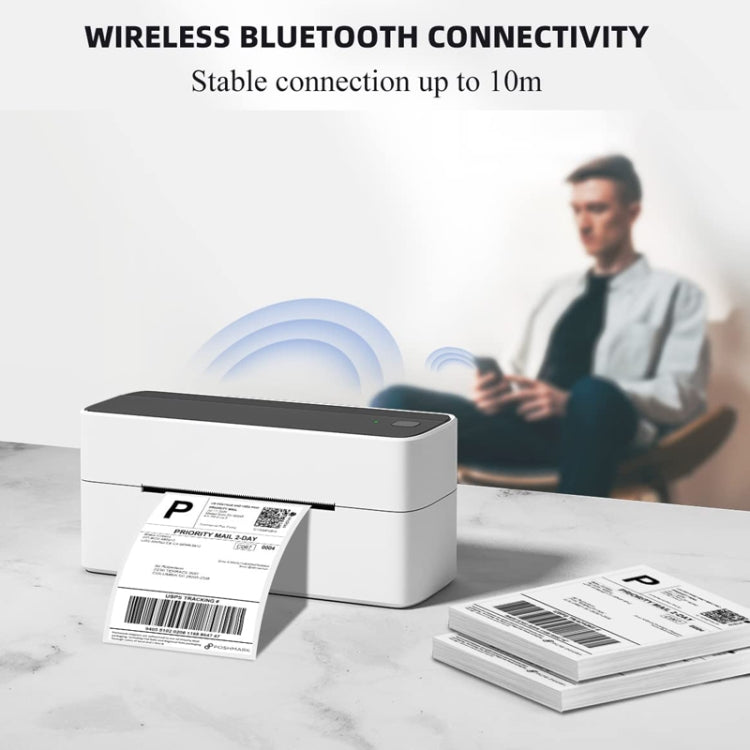 Phomemo PM241-BT Bluetooth Address Label Printer Thermal Shipping Package Label Maker, Size: US(Black White) - free shipping - PMC TechLife - Order now!
