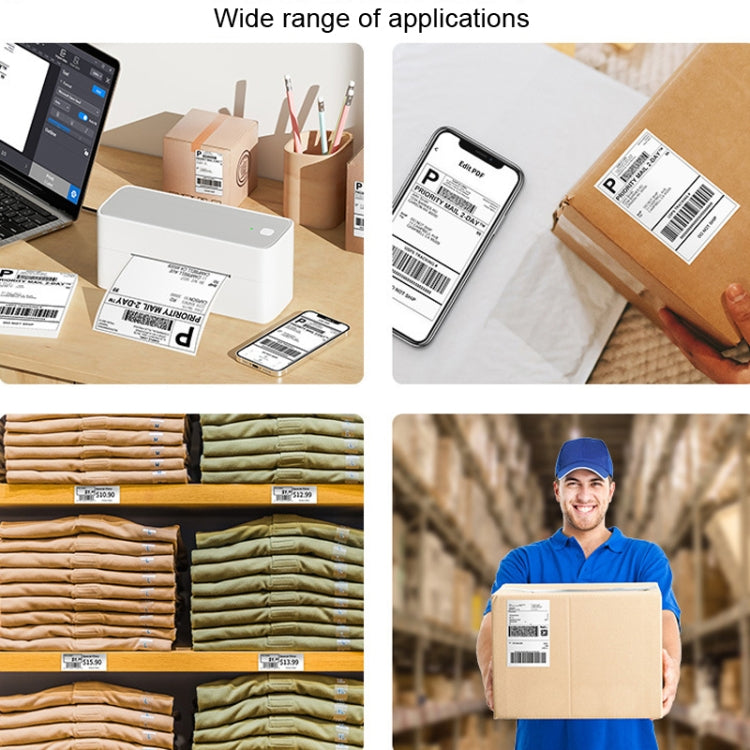 Phomemo PM241-BT Bluetooth Address Label Printer Thermal Shipping Package Label Maker, Size: US(White Blue) - free shipping - PMC TechLife - Order now!