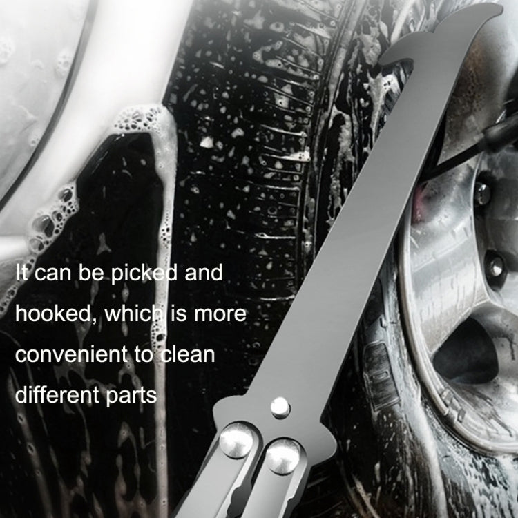 Folding Stone Clearing Hook Safety Hammer Portable Car Tire Cleaning Tool Set(Silver) - free shipping - PMC TechLife - Order now!