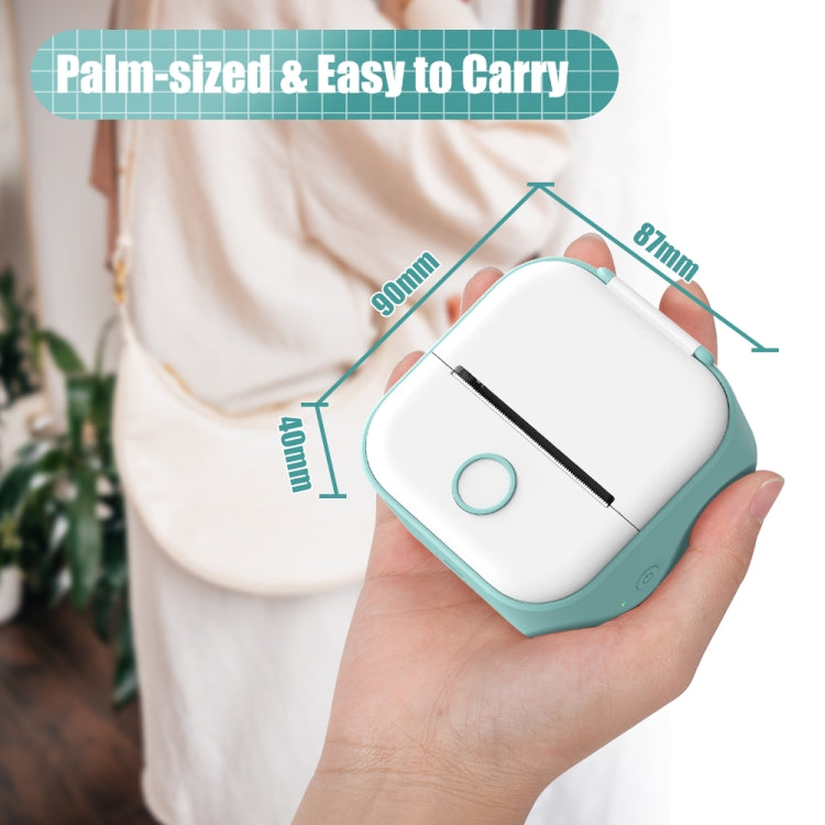 Phomemo T02 Standard Error Mini Pocket Small Portable Bluetooth Phone Photo Label Thermal Printer(White Green) - Photo Printers by Huawei | Online Shopping South Africa | PMC Jewellery | Buy Now Pay Later Mobicred