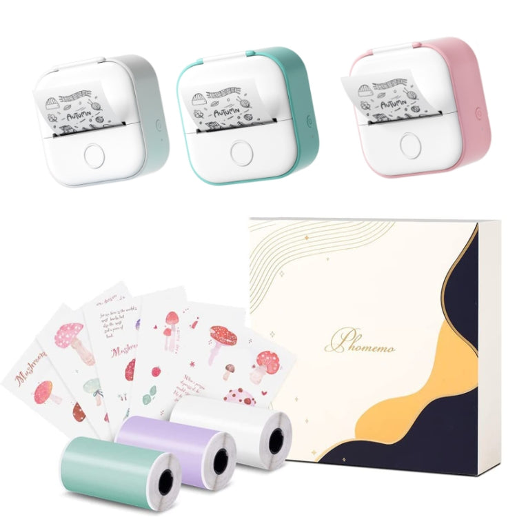 Phomemo T02 Gift Box Phone Bluetooth Mini Printer Photo Thermal Printer Family Student Wrong Question Printer(Green) - free shipping - PMC Jewellery - Order now!