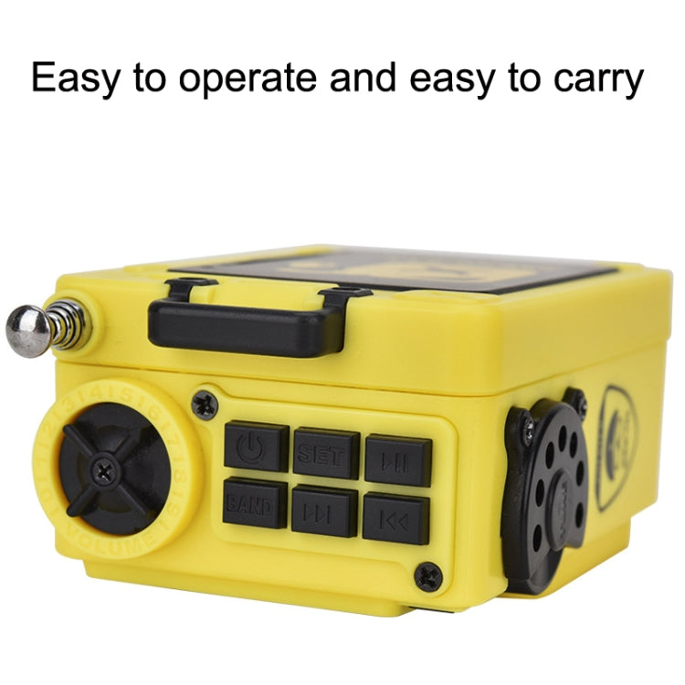 HanRongda HRD-701 Portable Full Band Radio Subwoofer Bluetooth TF Card Digital Display Radio(Yellow) - free shipping - PMC Jewellery - Order now!