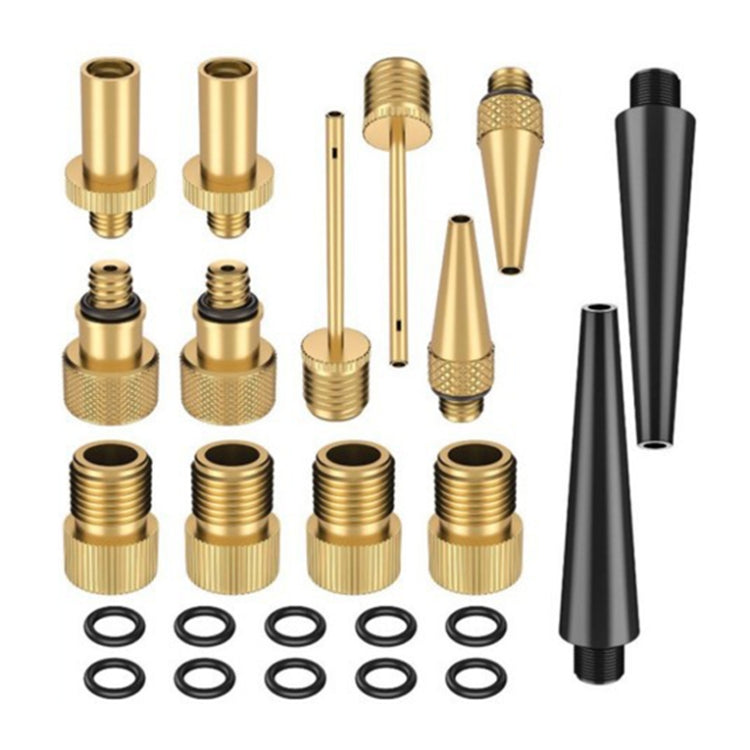 24 in 1 with Leather Ring SV/AV/DV Bicycle Valve Adapter Set Bike Ball Pump Accessories - Tire Valve Caps by PMc TechLife | Online Shopping South Africa | PMc TechLife | Buy Now Pay Later Mobicred