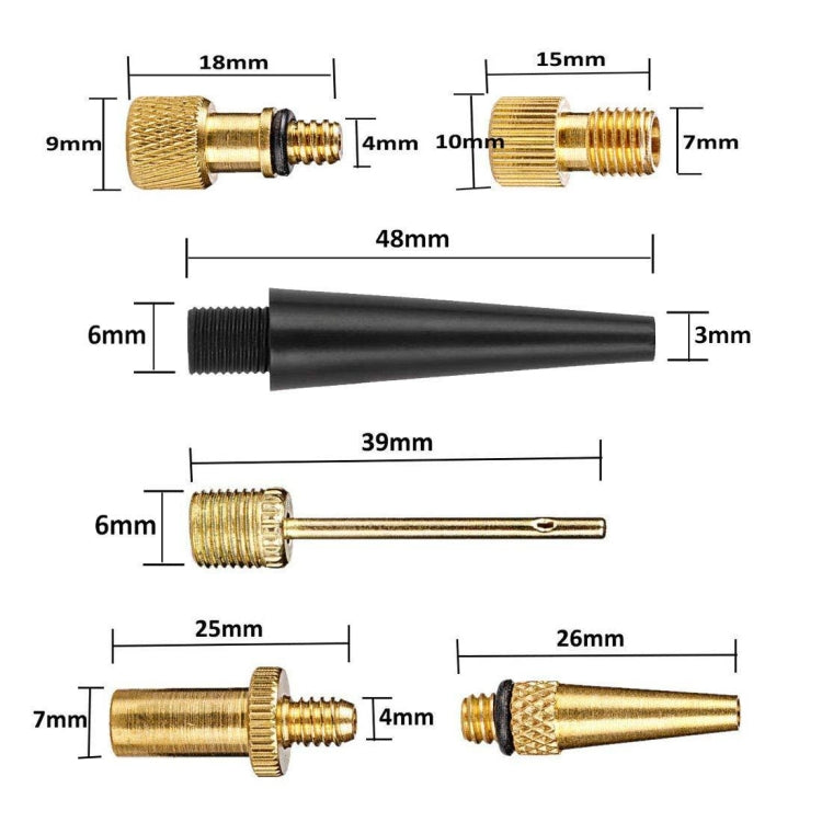 3sets 5 in 1 SV/AV/DV Bicycle Valve Adapter Set Bike Ball Pump Accessories - Tire Valve Caps by PMc TechLife | Online Shopping South Africa | PMc TechLife | Buy Now Pay Later Mobicred
