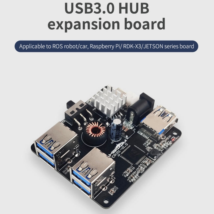 Yahboom USB3.0 HUB Expansion Board ROS Robot Expansion Dock(6000301226) - free shipping - PMC Jewellery - Order now!