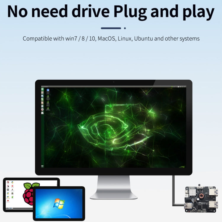 Yahboom USB3.0 HUB Expansion Board ROS Robot Expansion Dock(6000301226) - free shipping - PMC Jewellery - Order now!