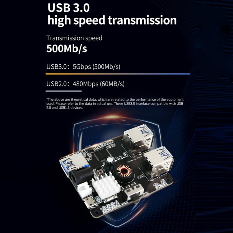 Yahboom USB3.0 HUB Expansion Board ROS Robot Expansion Dock(6000301226) - free shipping - PMC Jewellery - Order now!