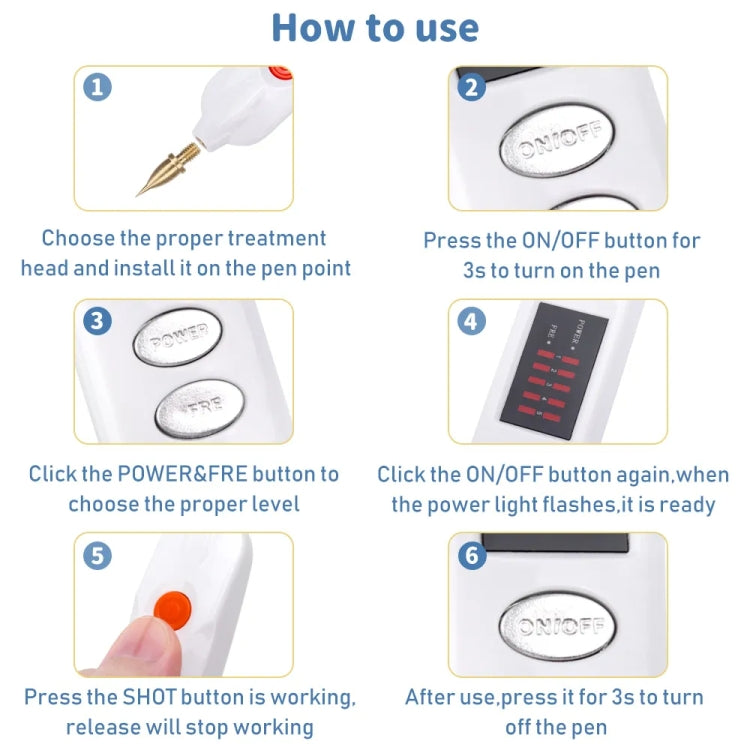 Spot Mole Pen Spot Removal Instrument Home Beauty Instrument, Spec: UK Plug-in Model(White) - free shipping - PMC TechLife - Order now!