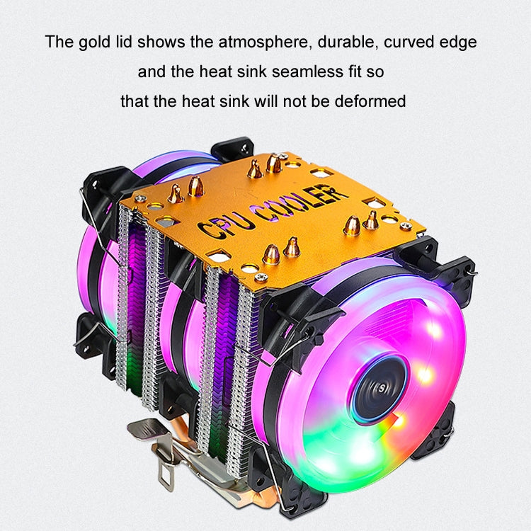 EVESKY 600 Desktop Computer 4 Copper Tube Mute CPU Cooling Fan, Color: Color Single Fan - free shipping - PMC Jewellery - Order now!