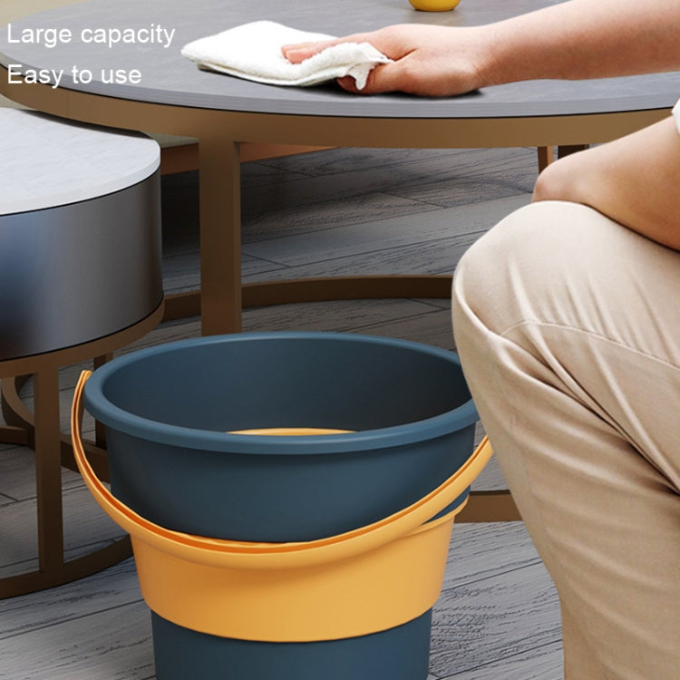 Large 17L Folding Thickened Portable Plastic Bucket Outdoor Fishing Barrel Car Travel Wash Barrel(Light Green) - Kettles by PMC TechLife | Online Shopping South Africa | PMC TechLife