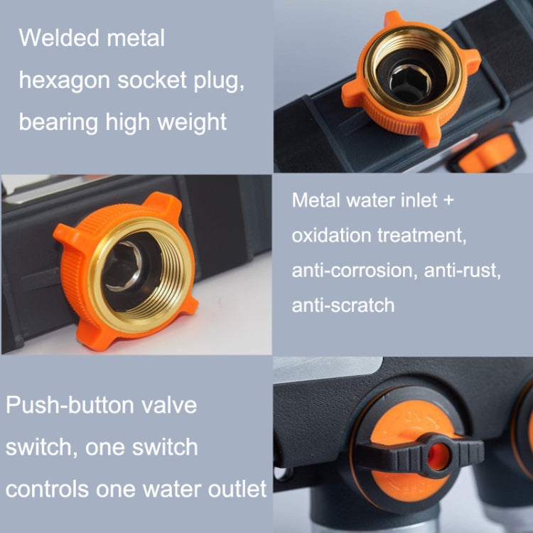 Garden Irrigation And Watering One Pass Two Faucet Water Divider With Thread European Connector+Plastic Nipple Connector - Watering & Irrigation by PMc TechLife | Online Shopping South Africa | PMc TechLife | Buy Now Pay Later Mobicred