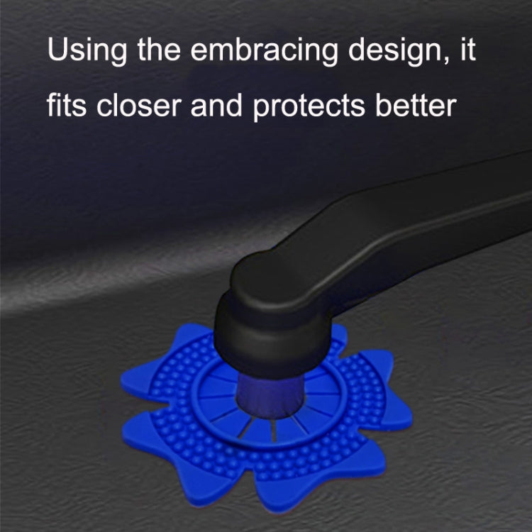 4sets Car Universal Wiper Hole Protective Cover PVC Dustproof Snowproof Wiper Pad(Blue Big Hole) - Others by PMC TechLife | Online Shopping South Africa | PMC TechLife | Buy Now Pay Later Mobicred