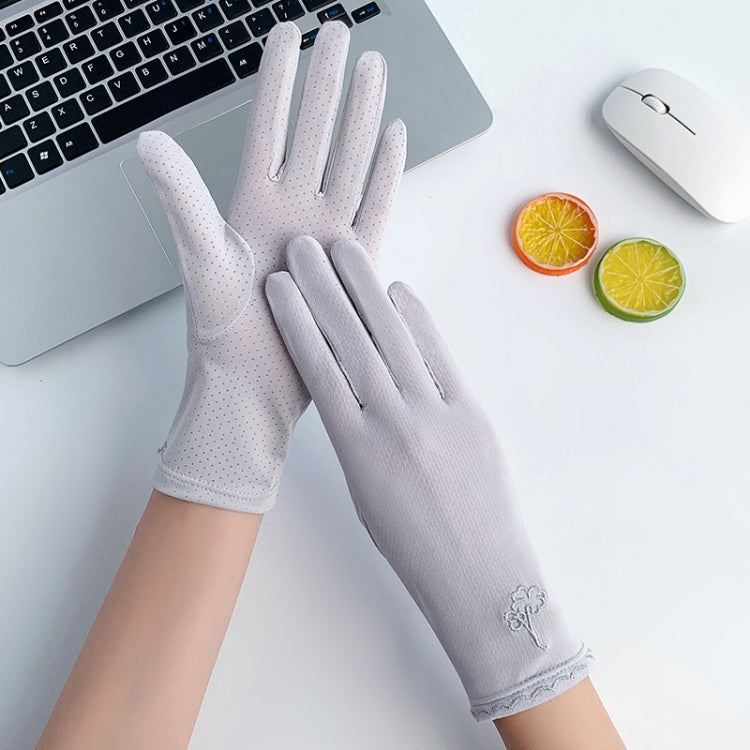 Free Code Summer Sunscreen Anti-ultraviolet Ice Silk Thin Gloves(Gray) - Safety Gloves by PMC TechLife | Online Shopping South Africa | PMC TechLife | Buy Now Pay Later Mobicred
