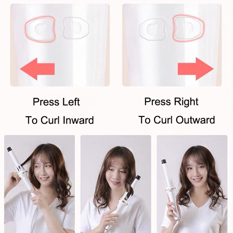 Automatic Curling Iron With Bi-Directional Rotating Ceramic Glaze Coating Hair Care, Plug: AU Plug White - free shipping - PMC TechLife - Order now!