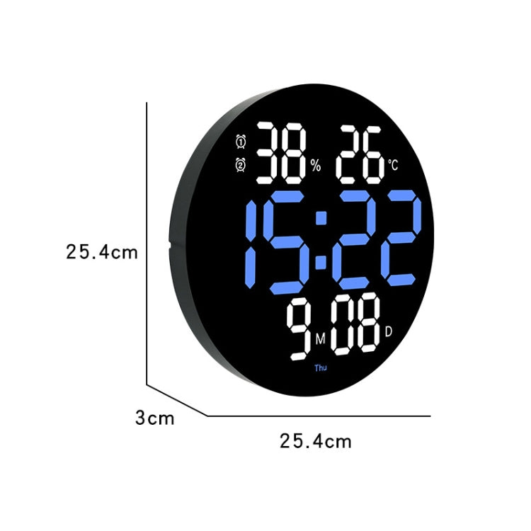10-Inch Led Digital Wall Clock 2-Color Large Screen Electronic Clock With Temperature Display(Green) - Alarm Clocks by PMc TechLife | Online Shopping South Africa | PMc TechLife | Buy Now Pay Later Mobicred