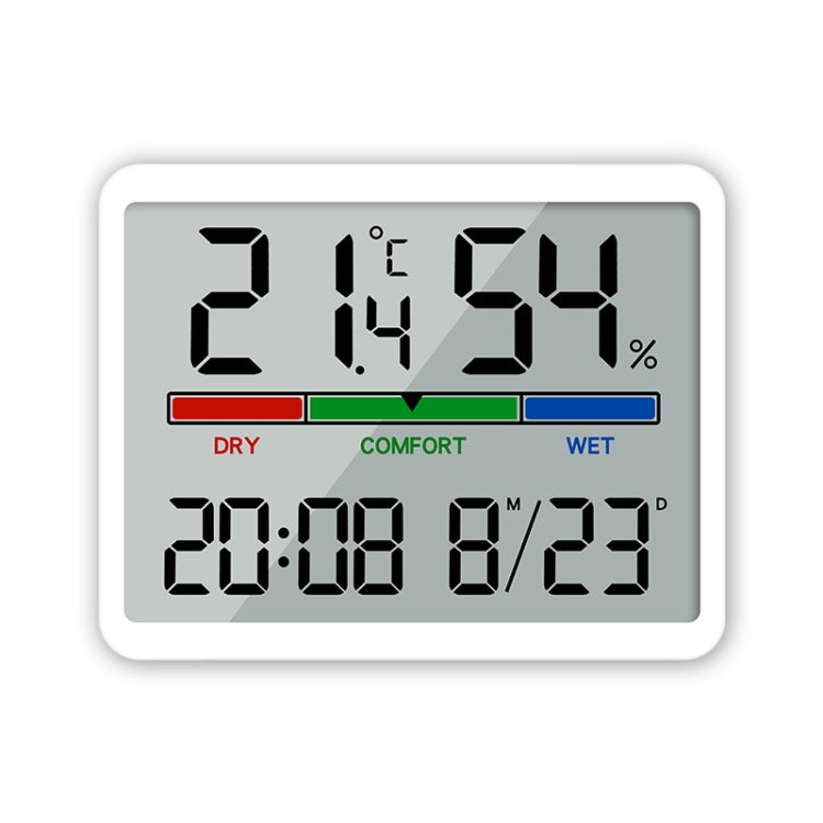 Magnetic LCD Digital Aalarm Clock Large Screen With Temperature Humidity Display(8280 White) - Alarm Clocks by PMc TechLife | Online Shopping South Africa | PMc TechLife | Buy Now Pay Later Mobicred