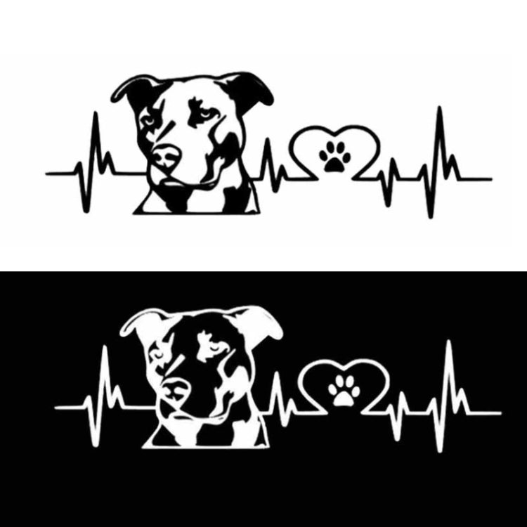 10pcs Pitbull Love Car Sticker Car Rear Modification Plate Label(White) - Decorative Sticker by PMC TechLife | Online Shopping South Africa | PMC TechLife | Buy Now Pay Later Mobicred