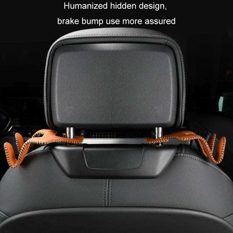 Car Double Hook Stainless Steel Rear Headrest Mobile Phone Holder(Black) - Auto Fastener & Clips by PMC TechLife | Online Shopping South Africa | PMC TechLife | Buy Now Pay Later Mobicred
