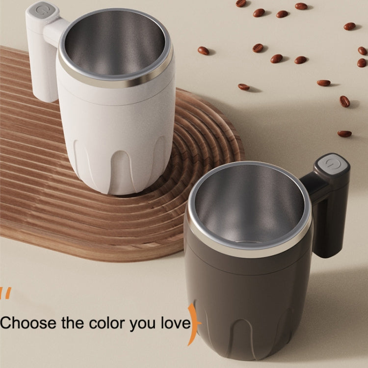 Automatic Stainless Steel Stirring Cup Portable Coffee Mug Magnetic Mug(White) - free shipping - PMC TechLife - Order now!